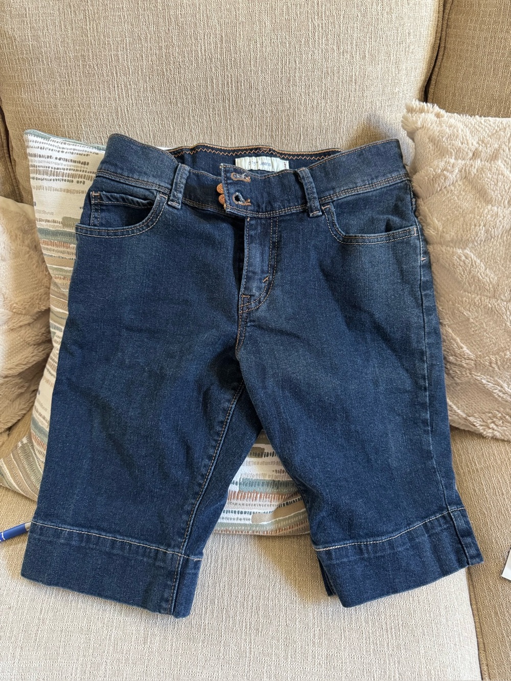 Levi's Dark Blue Denim Jeans with Contrast Stitching